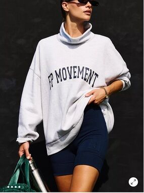 FP Movement White Turtleneck Sweatshirt